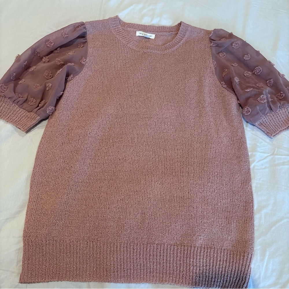 Blu Pepper Dusty Pink Knit Top